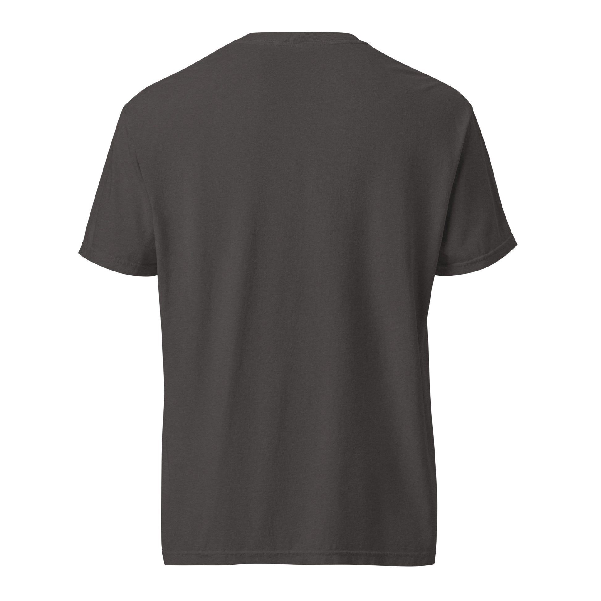 Unisex garment-dyed heavyweight T-shirt with "Old enough to remember" graphic in graphite, from Wayward.biz.