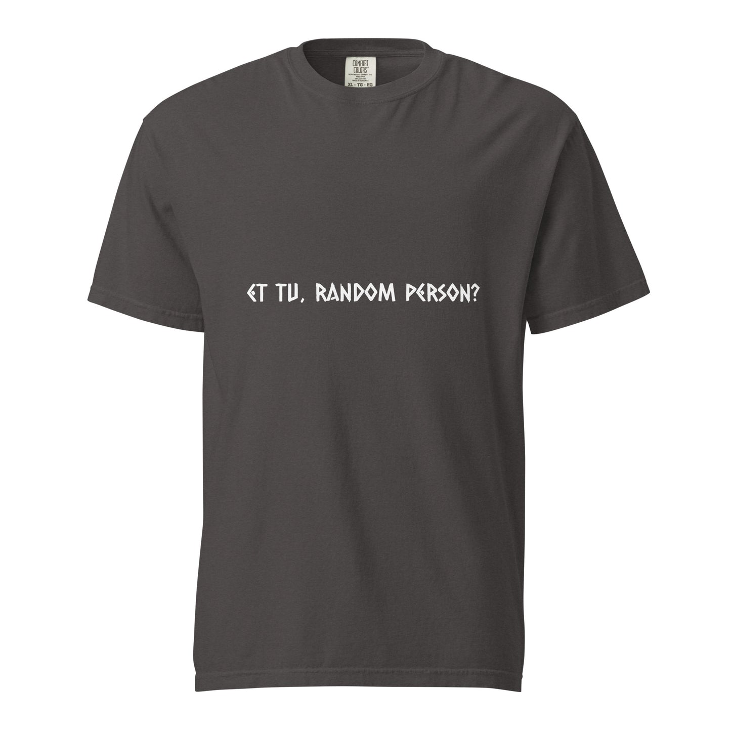 Unisex garment-dyed heavyweight dark T-shirt by wayward.biz with a front graphic design, casual and comfortable fit.