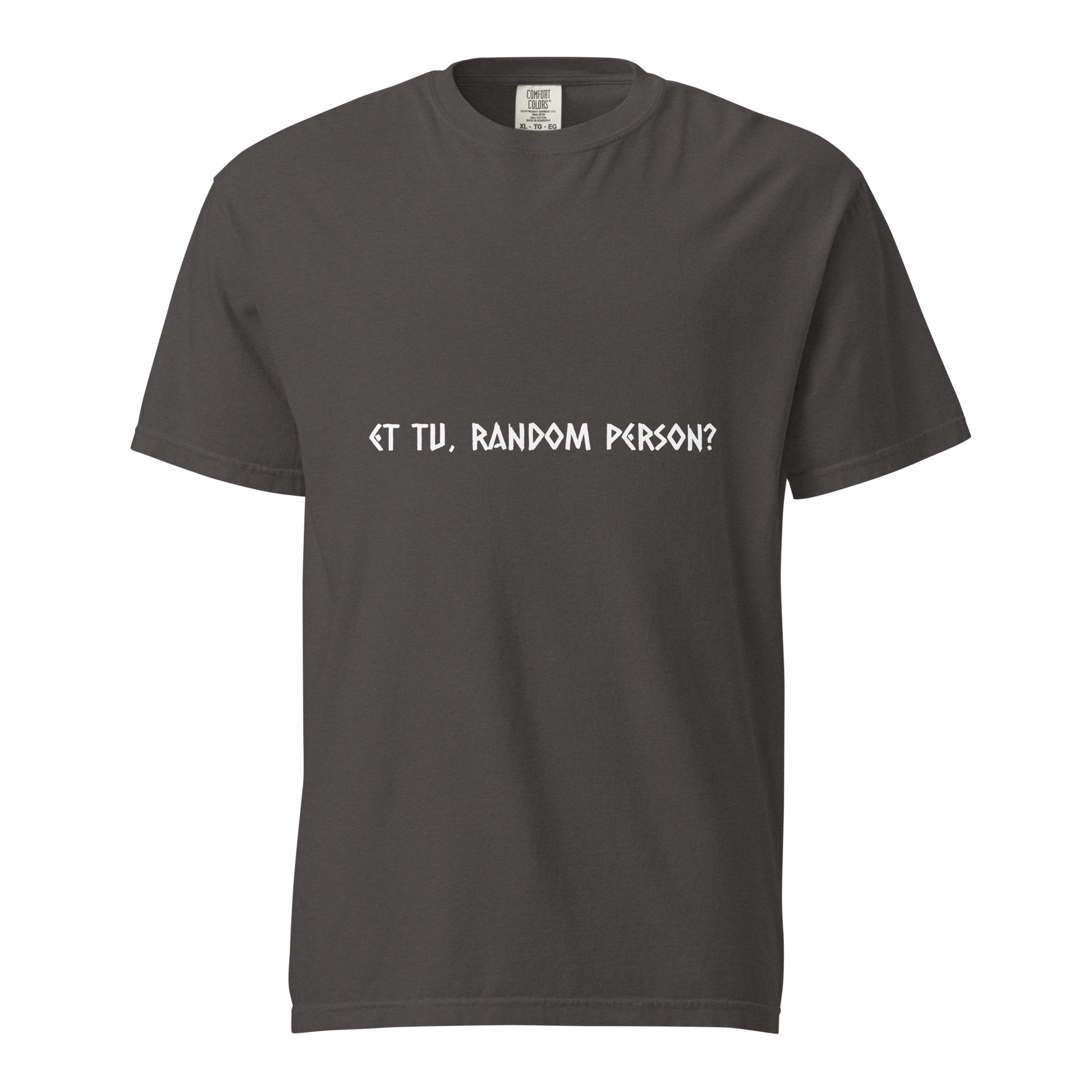 Unisex garment-dyed heavyweight dark T-shirt by wayward.biz with a front graphic design, casual and comfortable fit.