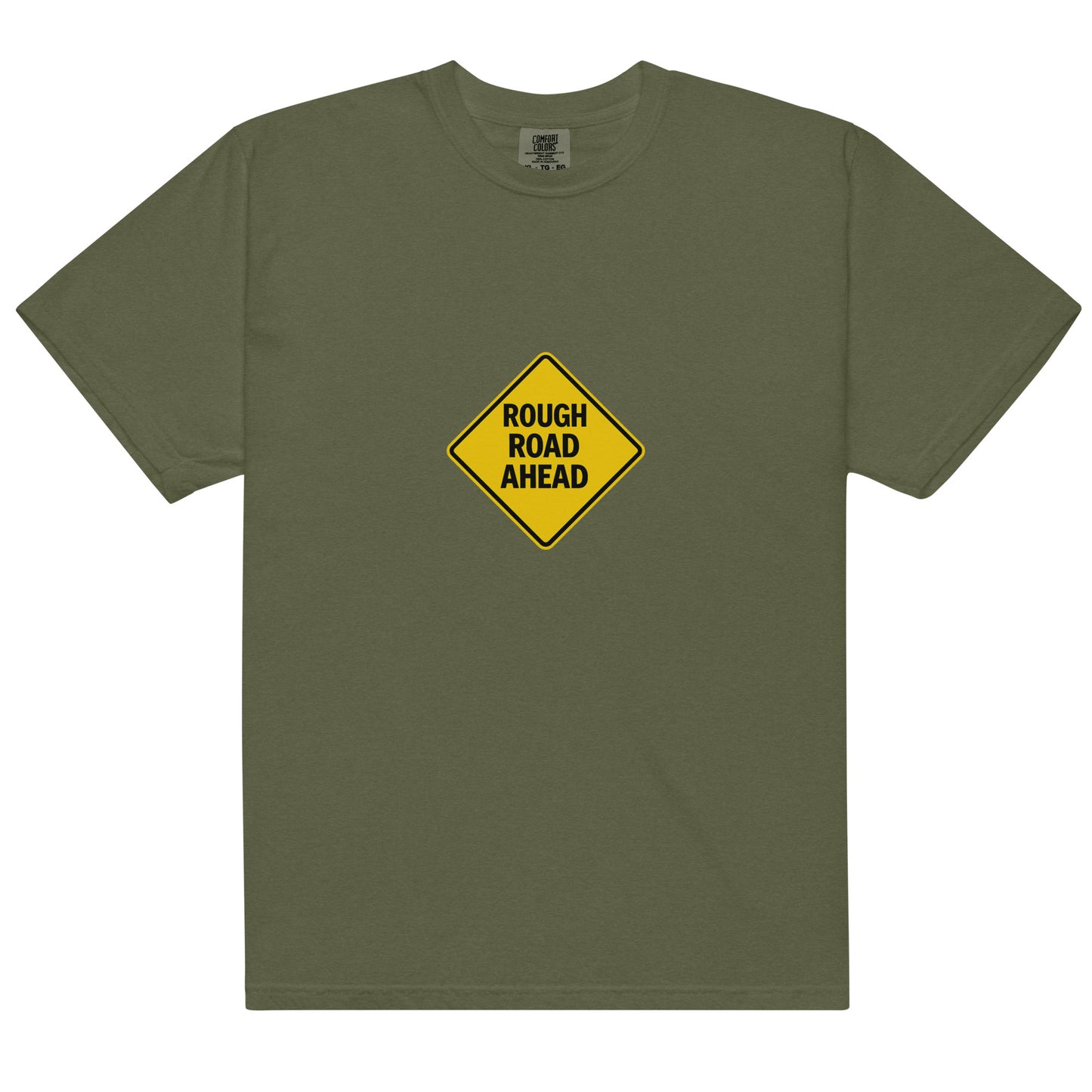 Unisex garment-dyed heavyweight hemp T-shirt from Wayward.biz with front design, casual fit and durable fabric.