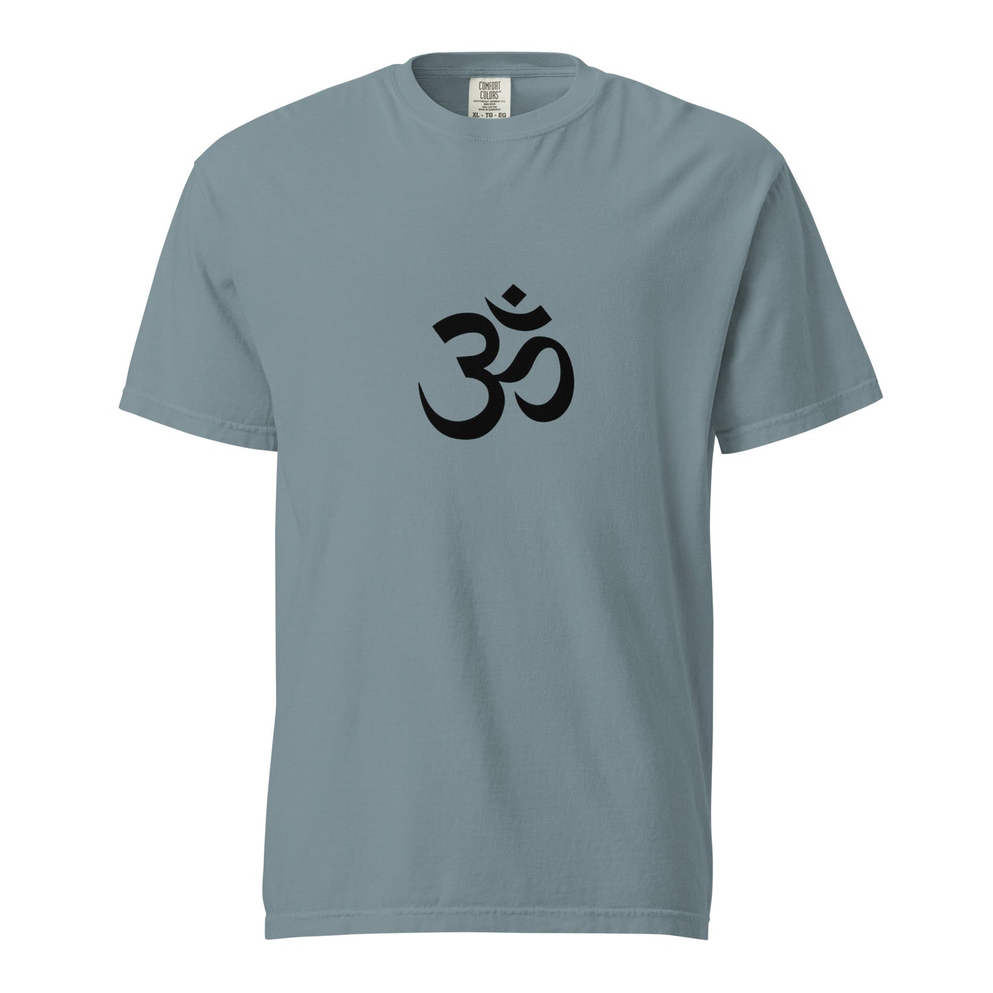 Unisex garment-dyed heavyweight T-shirt in ice blue by Wayward.biz, front view showing soft fabric and casual fit.