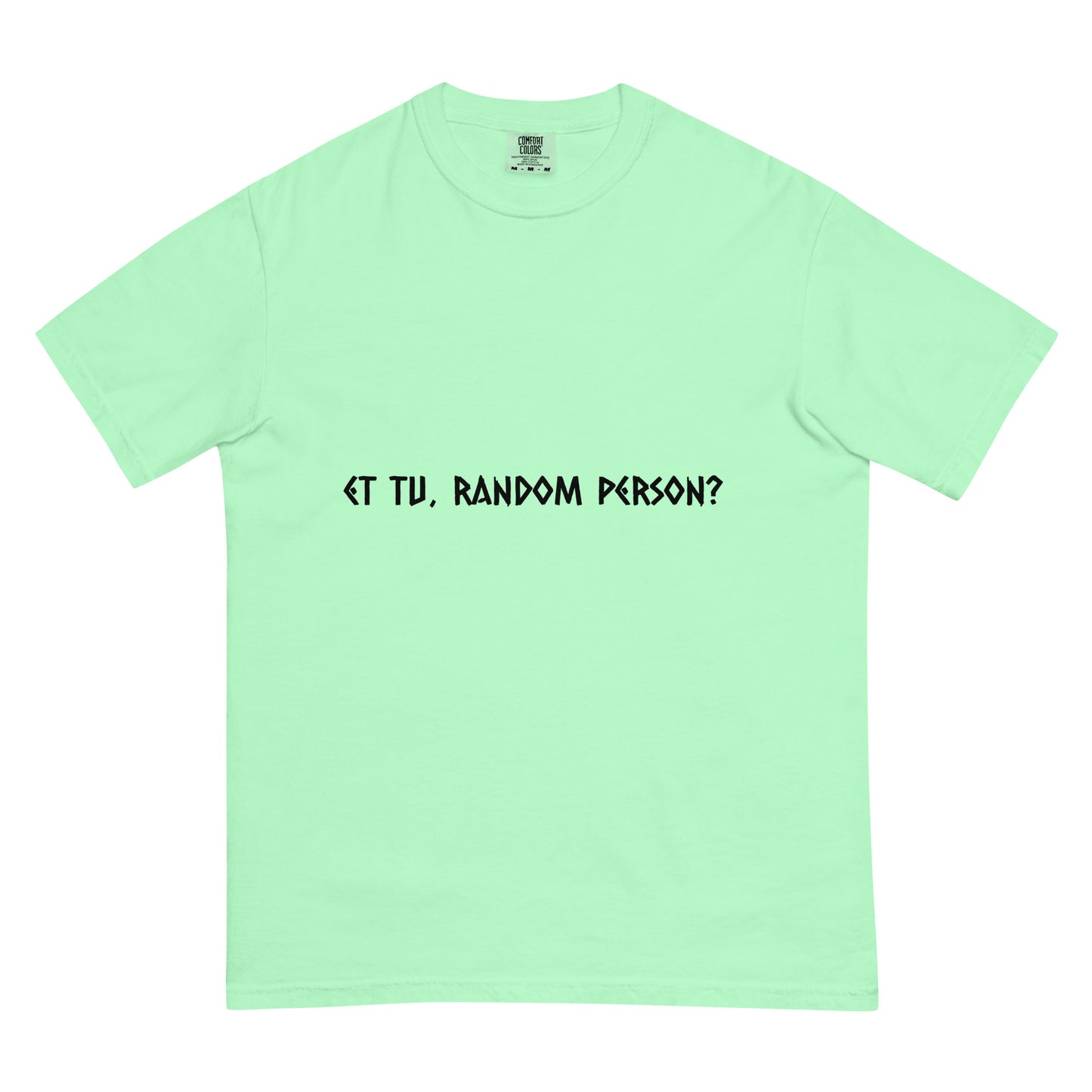 Unisex garment-dyed heavyweight T-shirt in Island Reef color by wayward.biz, front view showing soft fabric and casual fit.
