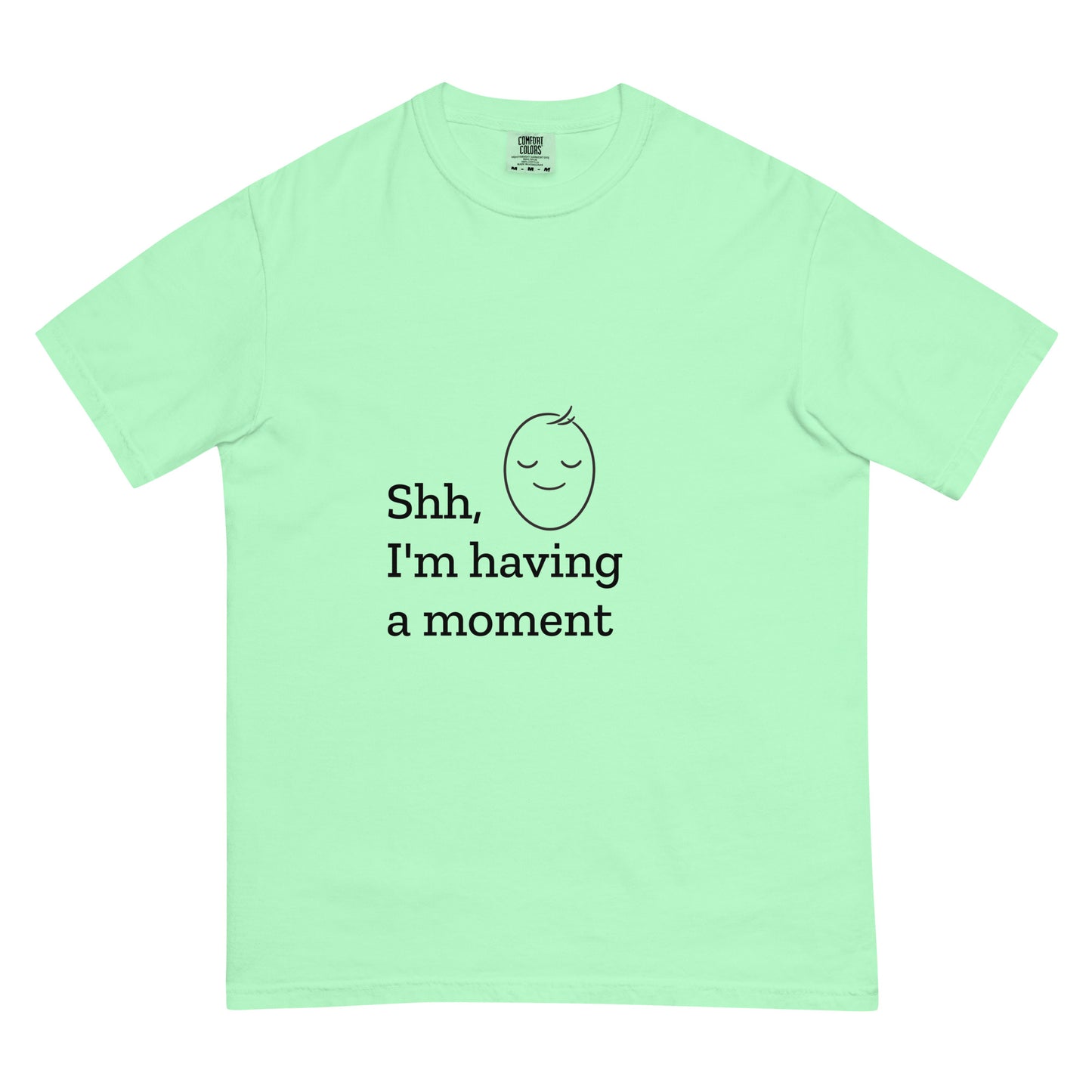 Unisex garment-dyed heavyweight T-shirt in island reef color, featuring a front design, from wayward.biz.