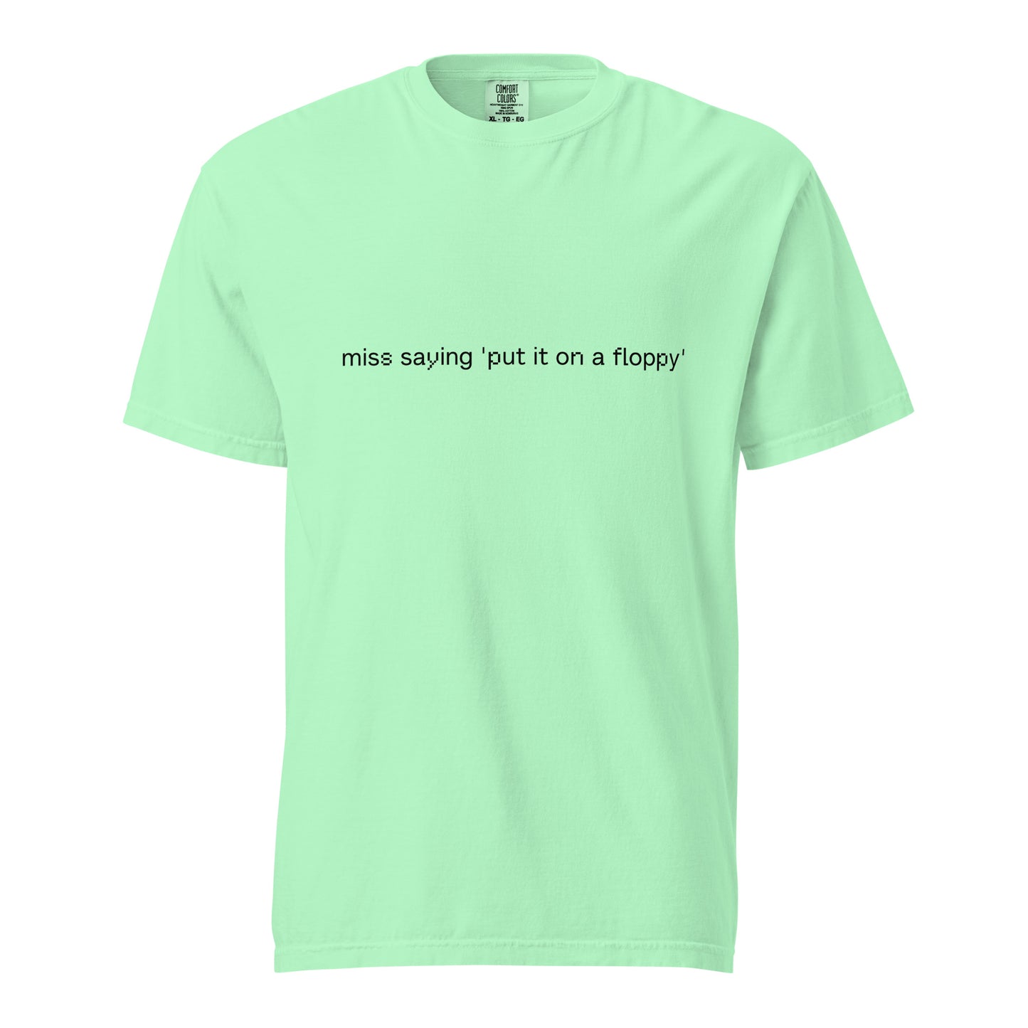 Unisex garment-dyed heavyweight T-shirt with island reef graphic on the front, by Wayward.biz
