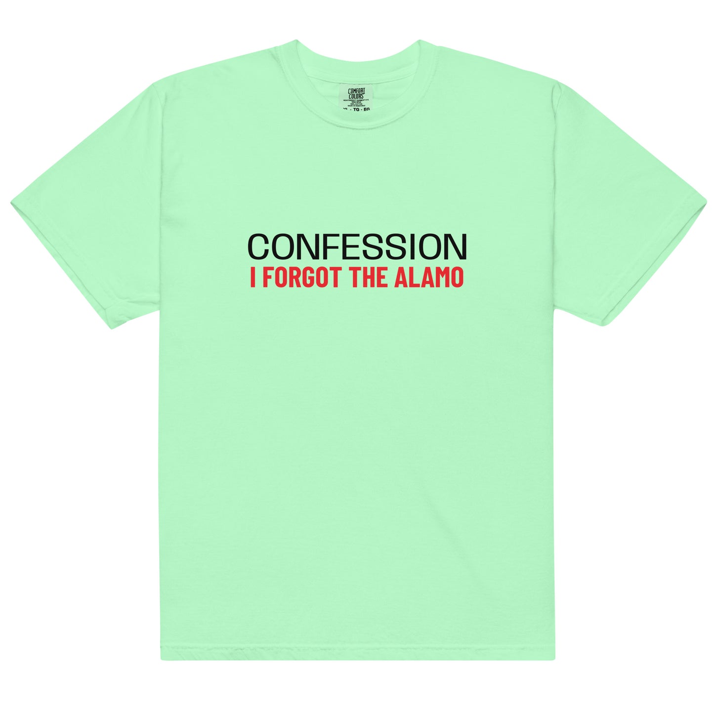 Unisex garment-dyed heavyweight T-shirt by Wayward.biz in island reef color, front view showing soft fabric and casual fit.