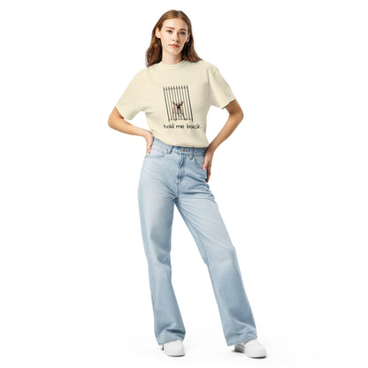 Unisex garment-dyed heavyweight ivory T-shirt by wayward.biz with front view, soft fabric and casual fit.
