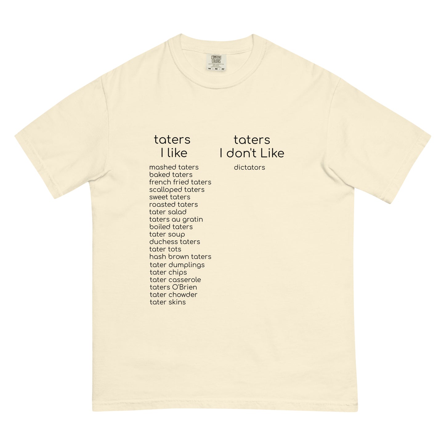 Unisex garment-dyed heavyweight T-shirt by wayward.biz in ivory, front view showing soft fabric and relaxed fit.
