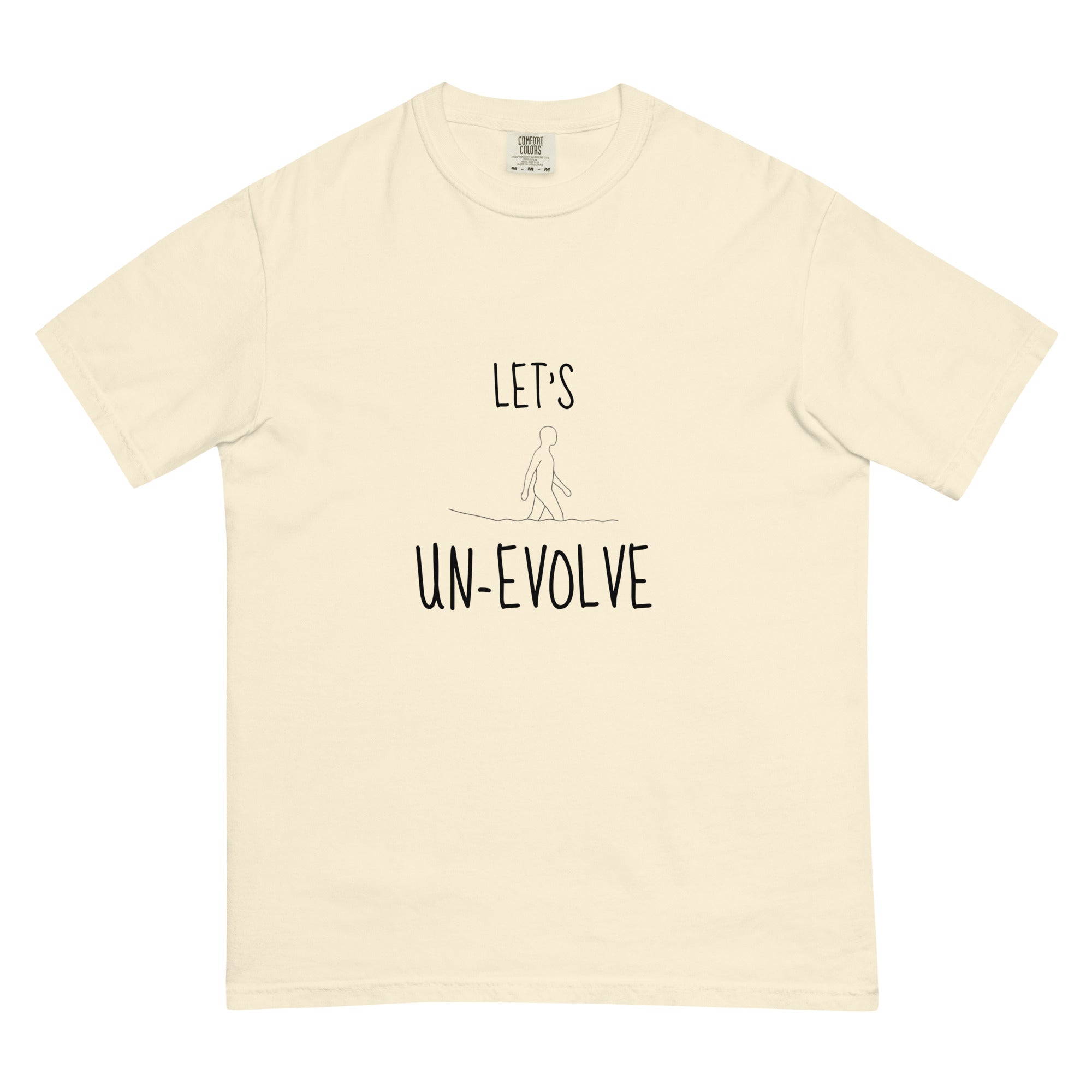 Unisex ivory garment-dyed heavyweight T-shirt by Wayward.biz, front view showing soft fabric and classic fit.