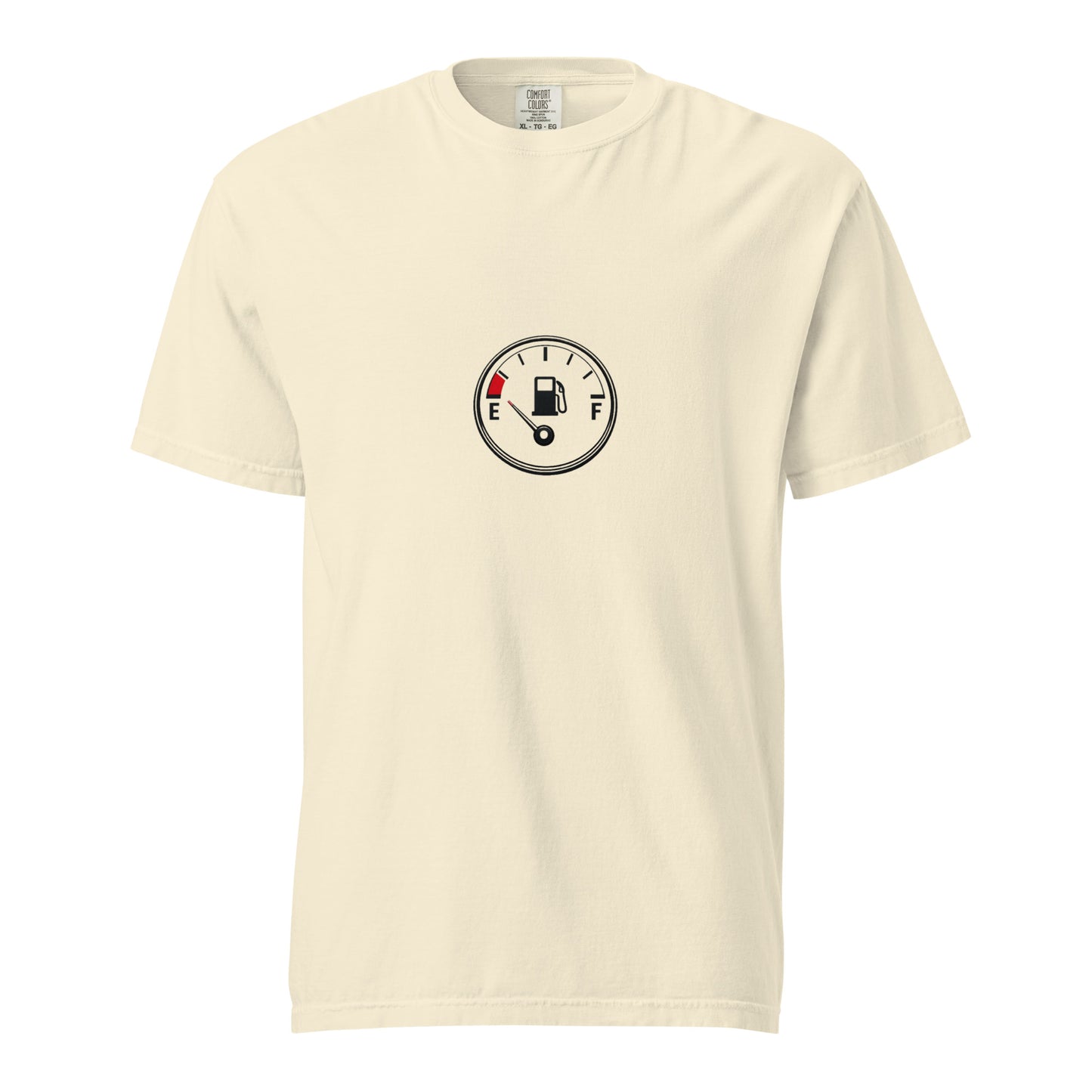 Unisex garment-dyed heavyweight T-shirt in ivory, featuring a front view from Wayward.biz.