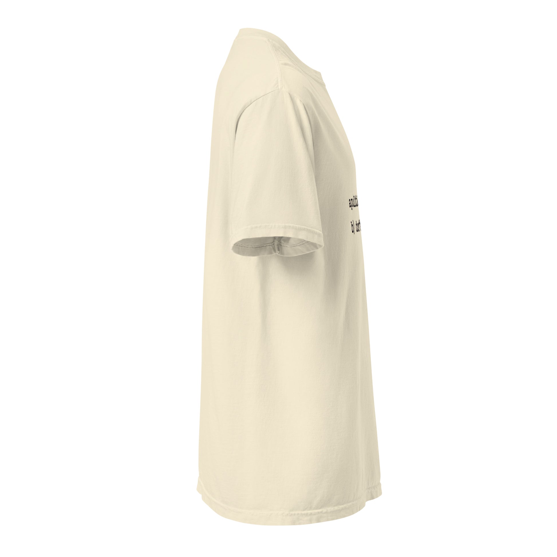 Unisex garment-dyed heavyweight t-shirt in ivory by wayward.biz, casual style with a relaxed fit and soft fabric.