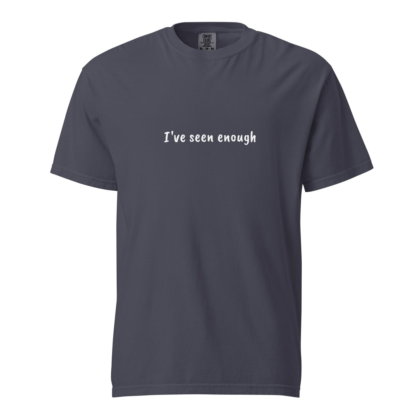 Unisex navy garment-dyed heavyweight T-shirt by wayward.biz, front view showcasing soft fabric and classic fit.