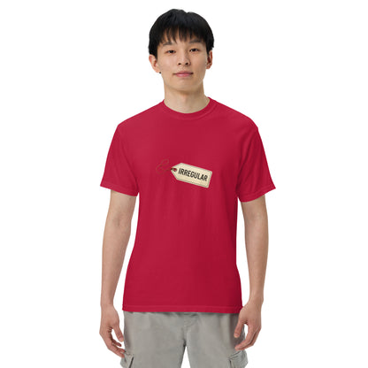 Unisex garment-dyed heavyweight red T-shirt by wayward.biz with a relaxed fit and casual style.