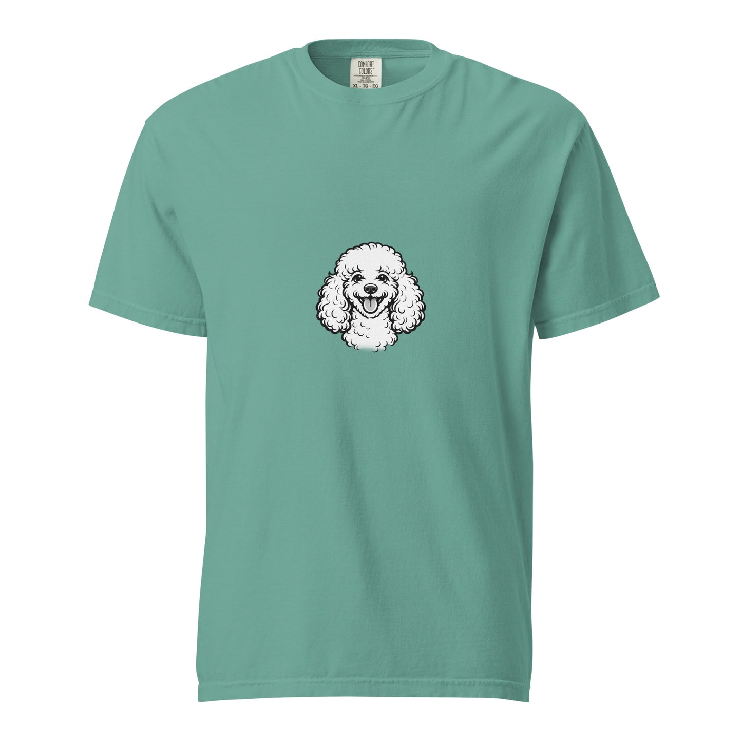 Seafoam unisex garment-dyed heavyweight T-shirt by wayward.biz, front view showcasing soft fabric and casual fit.
