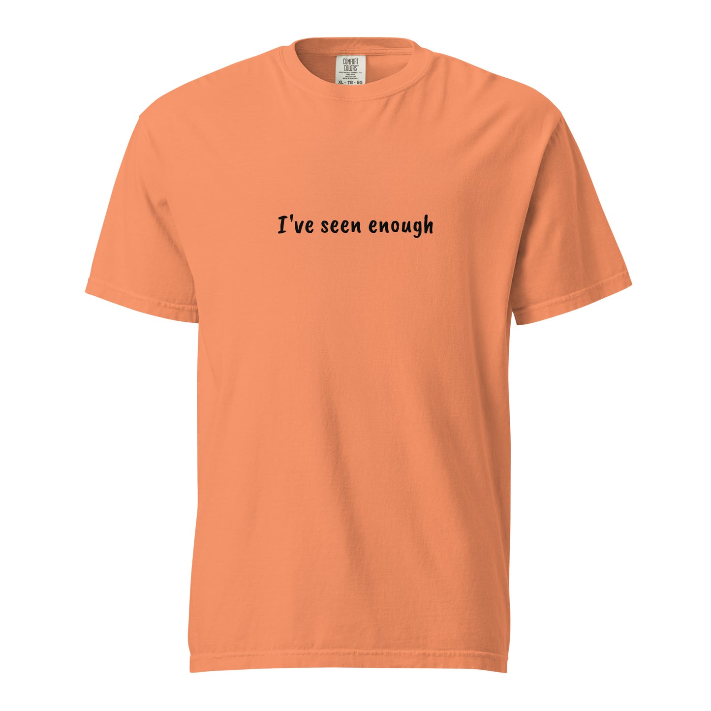 Unisex garment-dyed heavyweight terracotta T-shirt from wayward.biz, showing front view with soft fabric and casual fit.