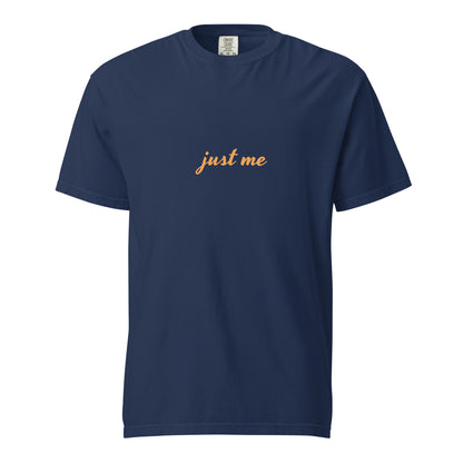 Unisex garment-dyed heavyweight T-shirt in true navy, featuring a classic crew neck and soft, durable fabric from wayward.biz.