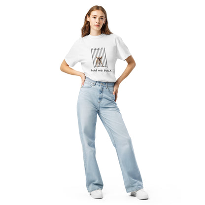 Unisex white garment-dyed heavyweight T-shirt by wayward.biz, front view showing soft, durable fabric and classic fit.