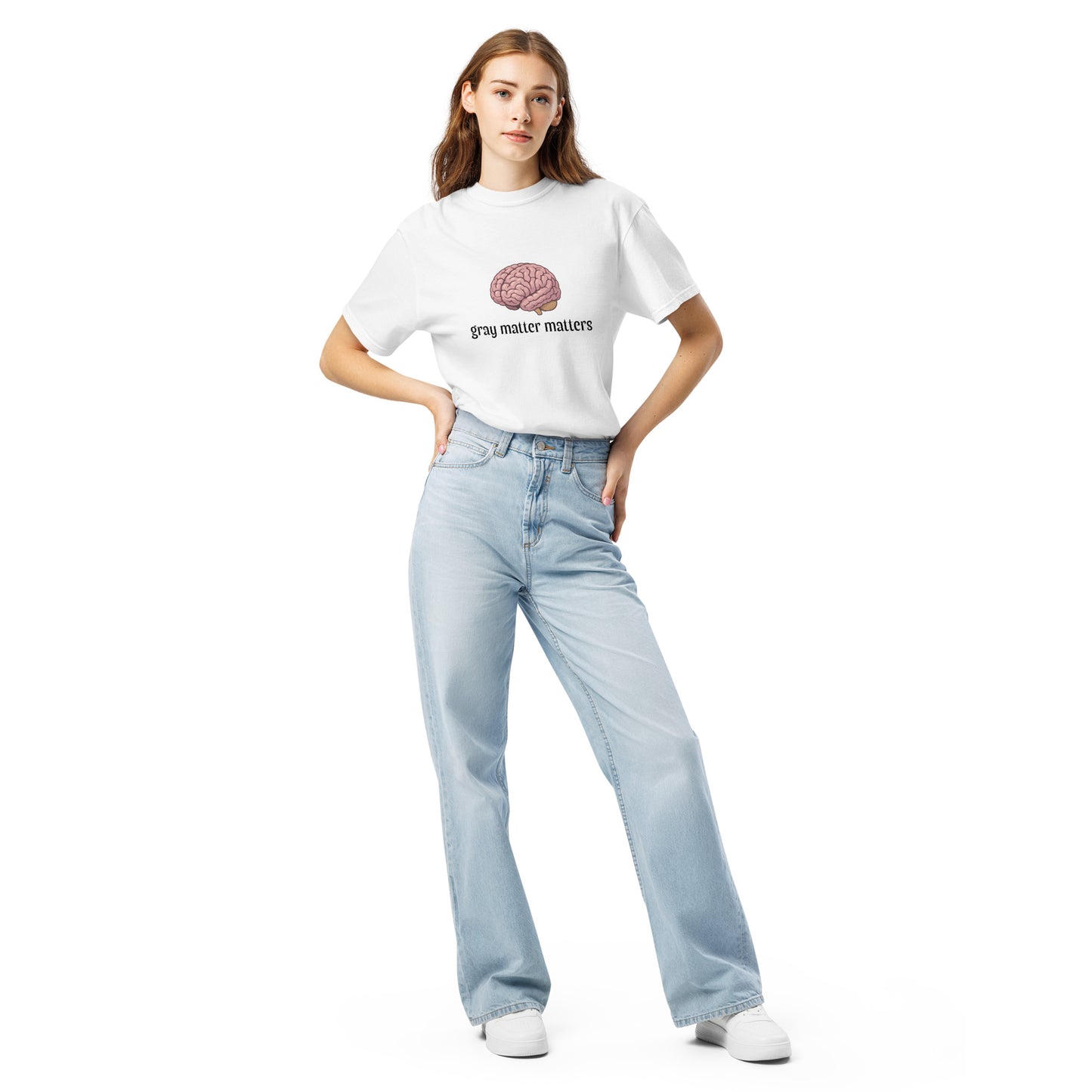 Unisex gray garment-dyed heavyweight T-shirt from Wayward.biz, with a light, soft fabric and classic fit, shown from the front.