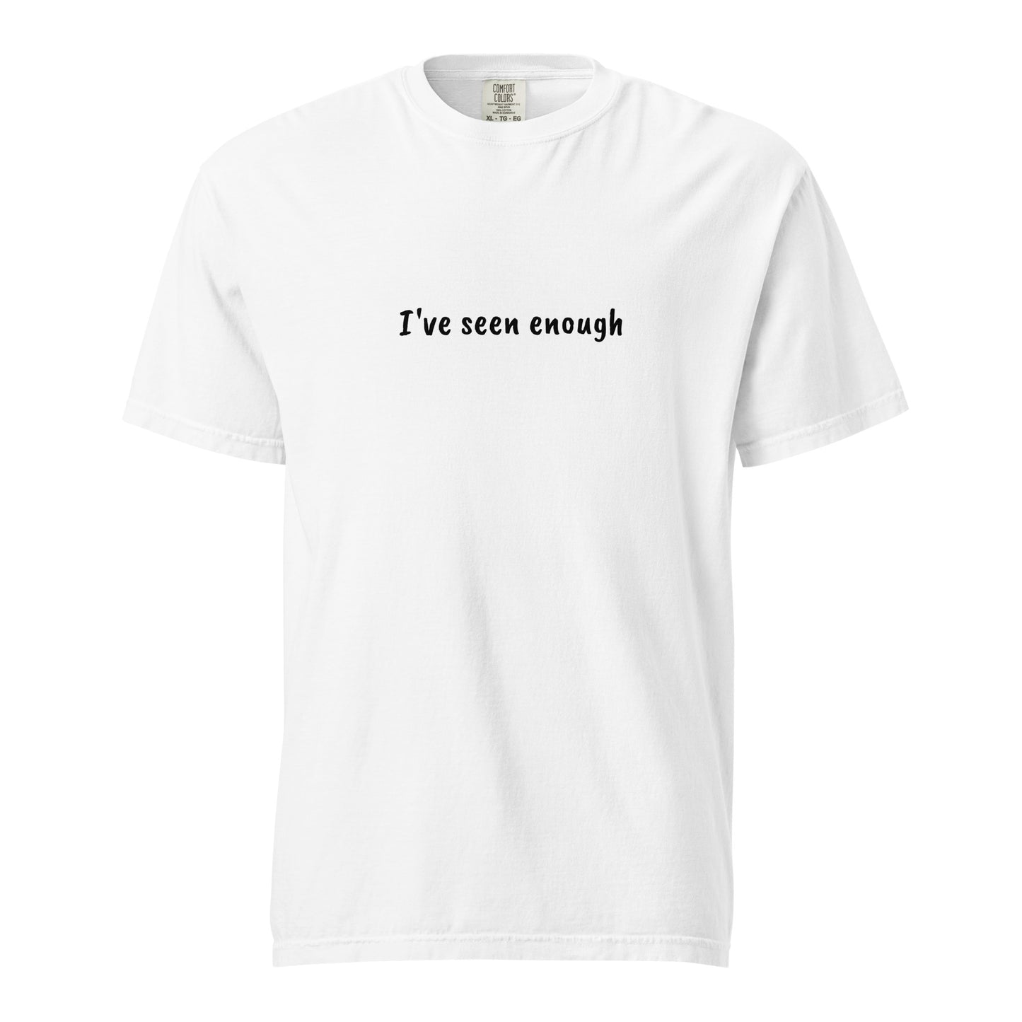 Unisex white garment-dyed heavyweight T-shirt by wayward.biz, front view showcasing soft fabric and classic fit.