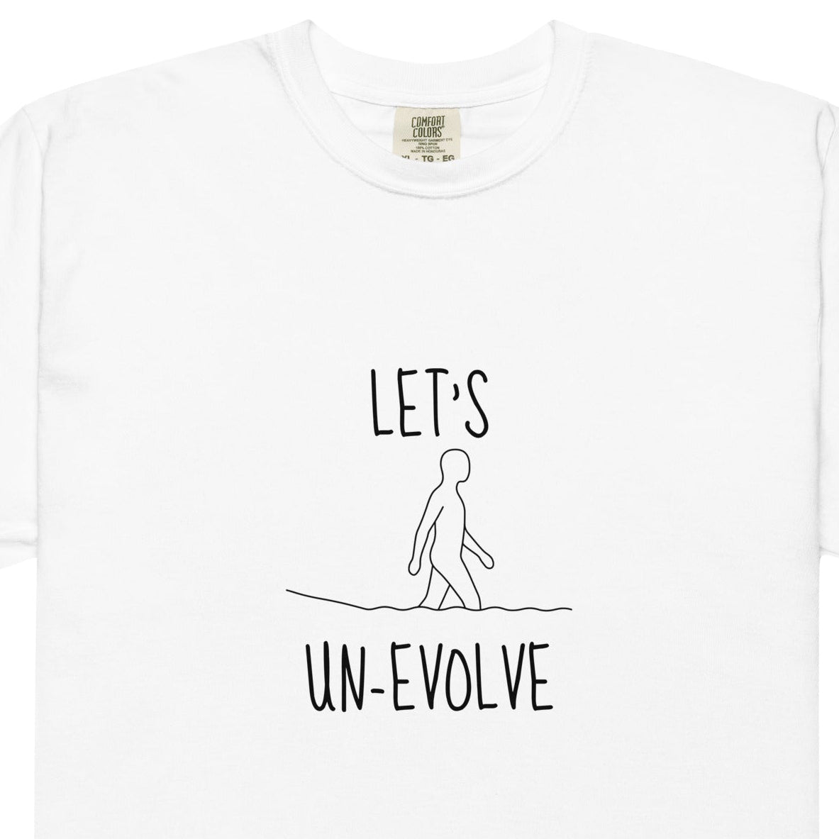 Unisex white heavyweight garment-dyed T-shirt by wayward.biz, front view showcasing soft fabric and classic fit.