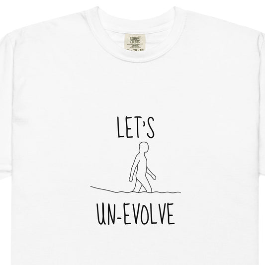 Unisex white heavyweight garment-dyed T-shirt by wayward.biz, front view showcasing soft fabric and classic fit.