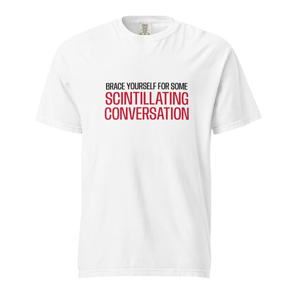 Unisex white garment-dyed heavyweight T-shirt from wayward.biz, front view showing soft fabric and classic fit.