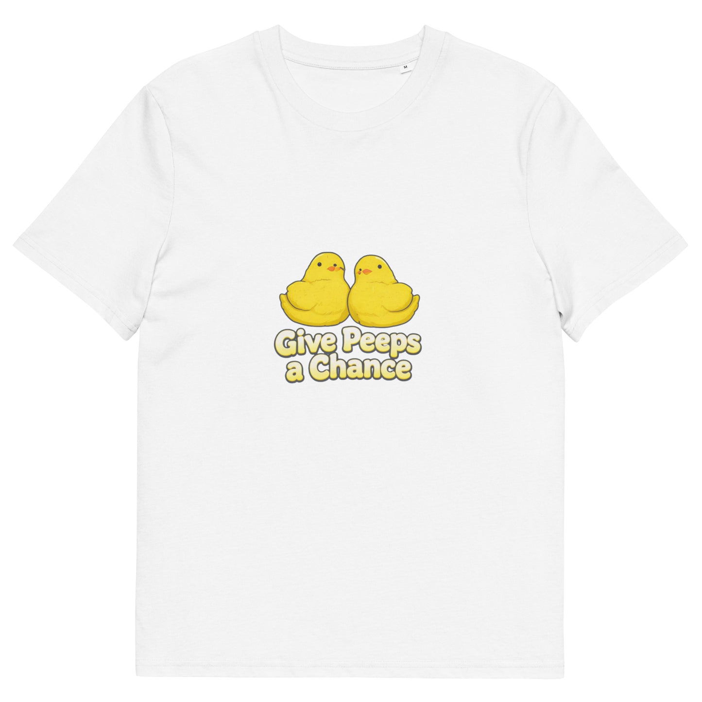 White unisex organic cotton T-shirt featuring a creative design, from wayward.biz, perfect for casual and eco-friendly fashion.