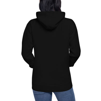 Black NADA unisex hoodie by wayward.biz, featuring a comfortable pullover design with a clean back view.