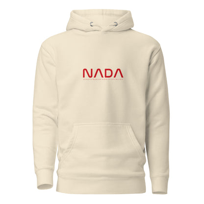 Unisex NADA hoodie by wayward.biz, premium pullover style in bone color with front design, casual and comfortable apparel.