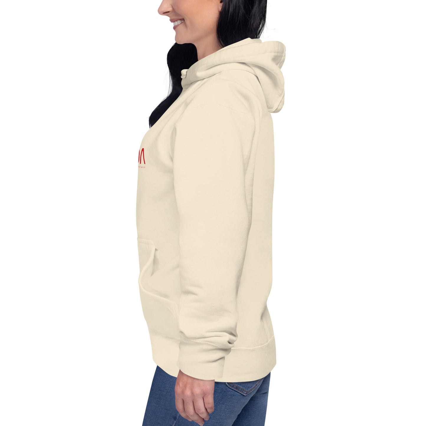 Unisex NADA hoodie by wayward.biz in premium bone-colored pullover style with a relaxed fit and soft fabric.