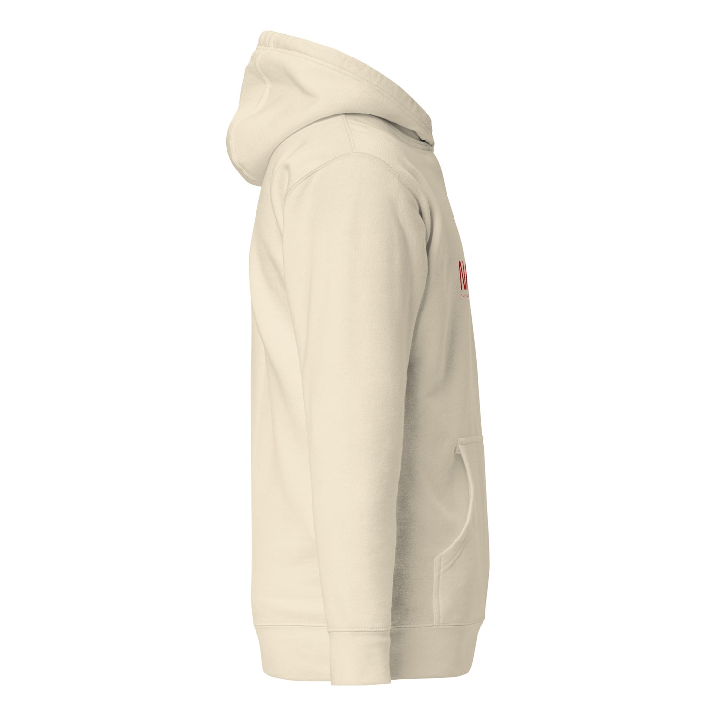 Unisex NADA hoodie by wayward.biz in bone color, premium pullover design with a comfortable fit and casual style.