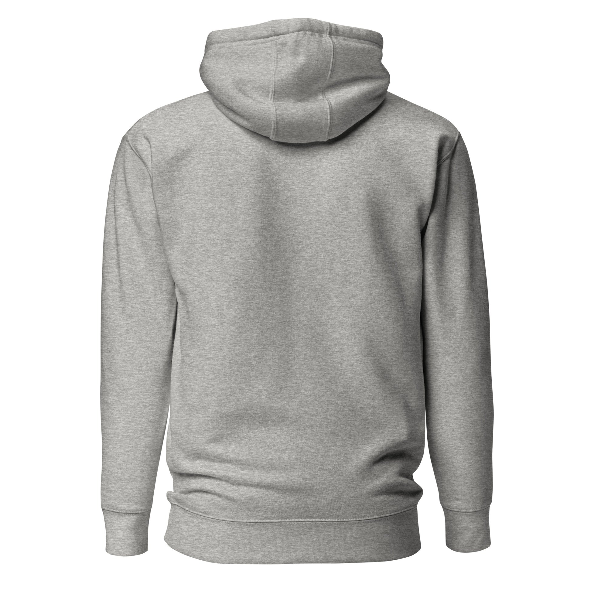 Wayward.biz NADA unisex hoodie in carbon grey, featuring a comfortable pullover design with a relaxed fit and soft fabric.