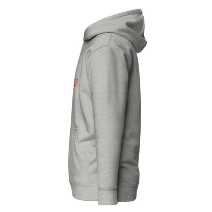 Unisex NADA hoodie by wayward.biz in carbon grey, featuring a comfortable pullover design and a casual fit.