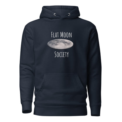 Unisex navy blazer hoodie from Flat Moon Society by wayward.biz, featuring a front view of the pullover hoodie.