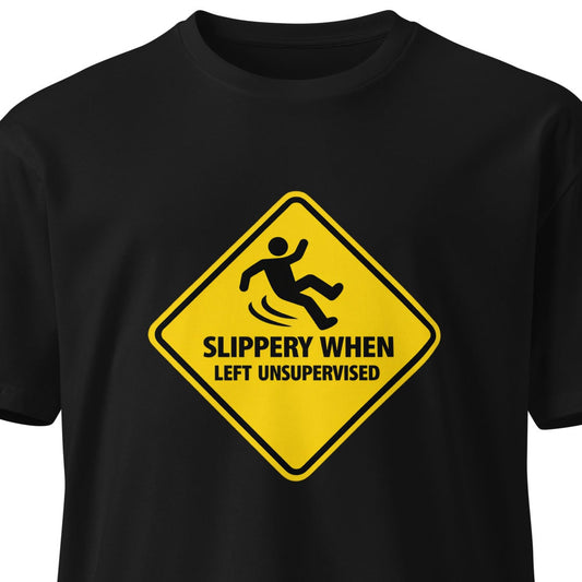 Unisex black premium T-shirt from wayward.biz with a front design, casual fit, and comfortable fabric for everyday wear.