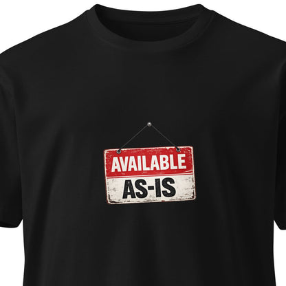 Unisex black premium T-shirt from wayward.biz, front view showing a comfortable fit and smooth fabric.