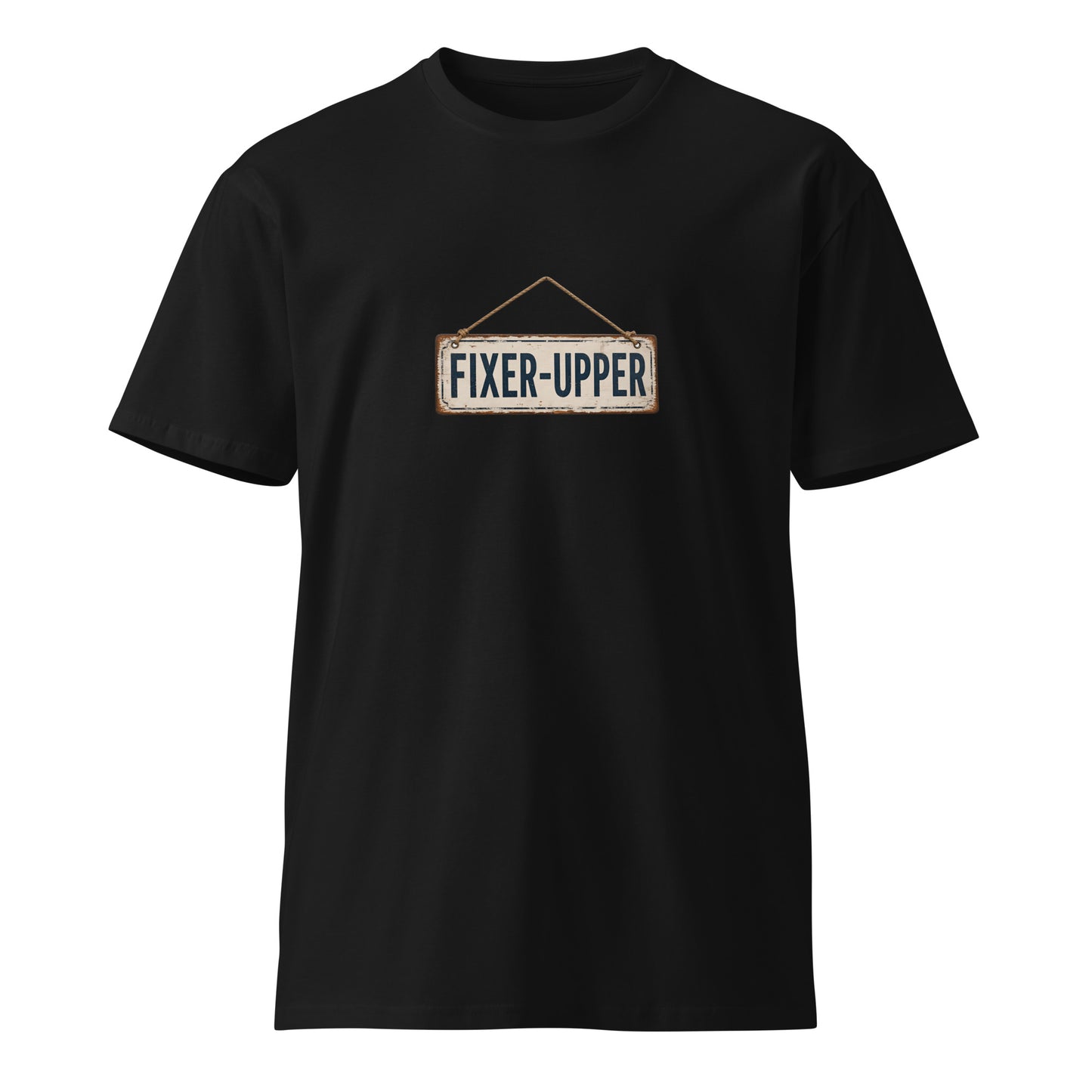 Unisex black premium T-shirt from wayward.biz with a simple front design, casual and comfortable for everyday wear.