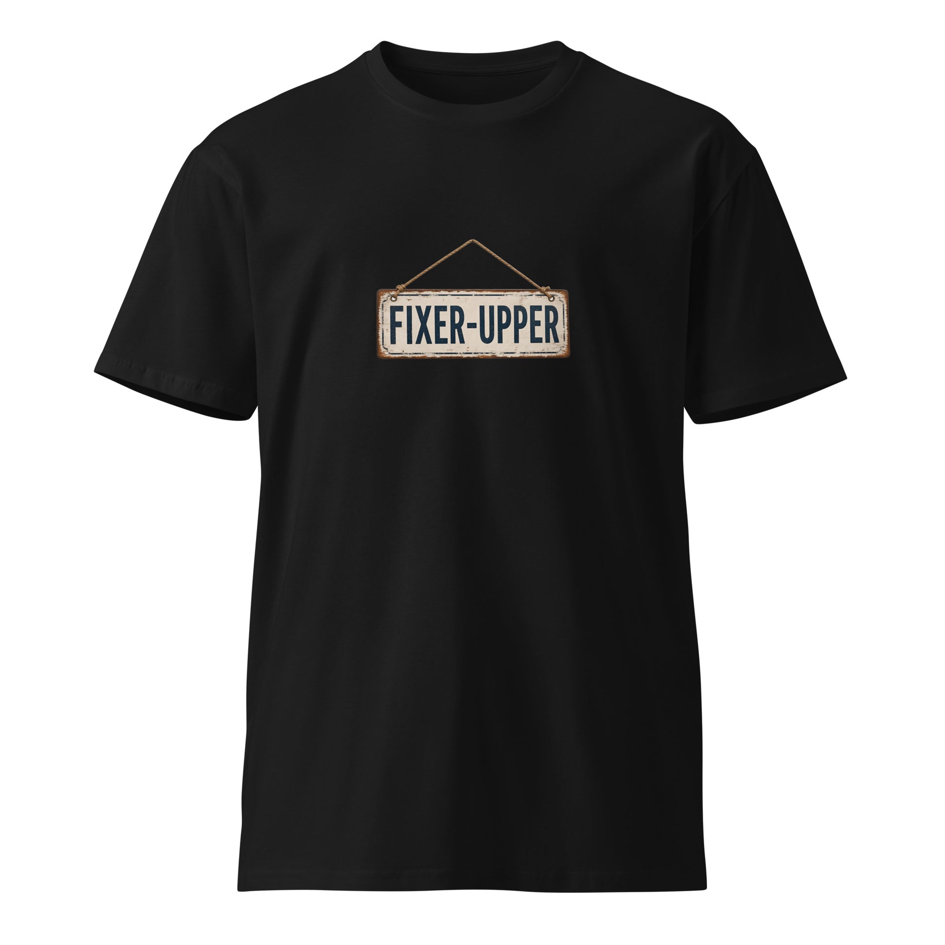 Unisex black premium T-shirt from wayward.biz with a simple front design, casual and comfortable for everyday wear.