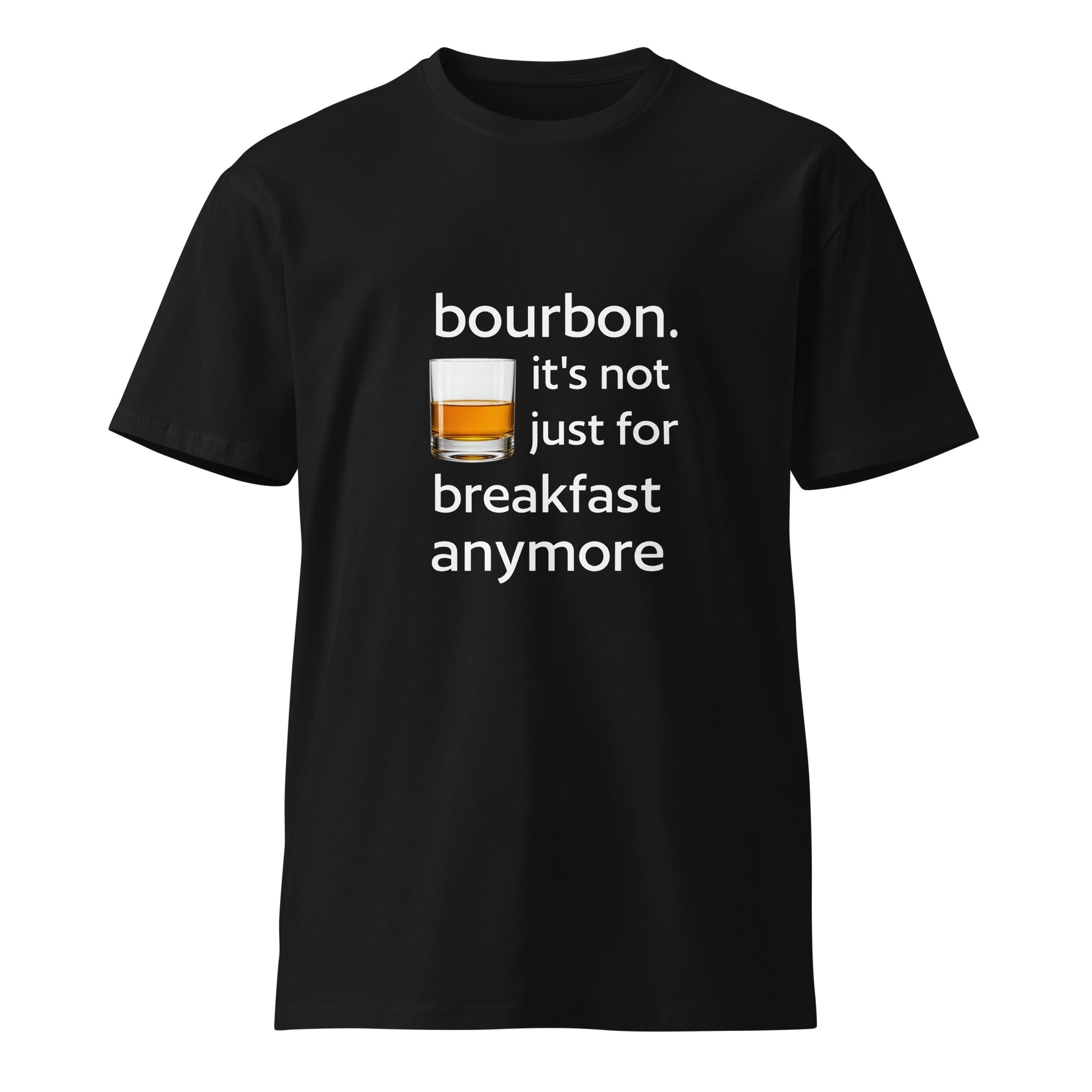 Unisex black bourbon-themed T-shirt from Wayward.biz featuring a bold front design, made of premium soft fabric.