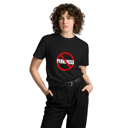 Black unisex premium T-shirt from wayward.biz with a simple front design, made from high-quality fabric.