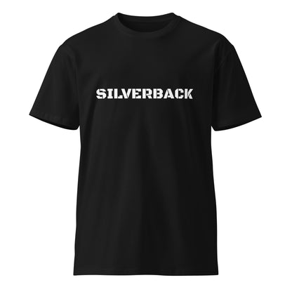 Unisex black Silverback premium T-shirt with graphic design on back, casual style, from wayward.biz.
