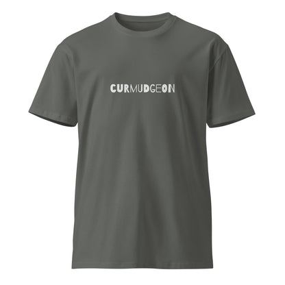 Unisex dark charcoal premium T-shirt by Wayward.biz, front view showing soft cotton fabric and classic fit.
