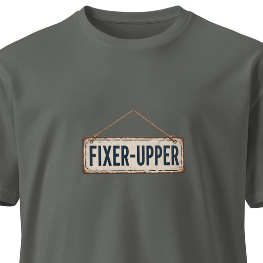 Unisex charcoal premium T-shirt by wayward.biz featuring a simple front design, made from soft, high-quality fabric.