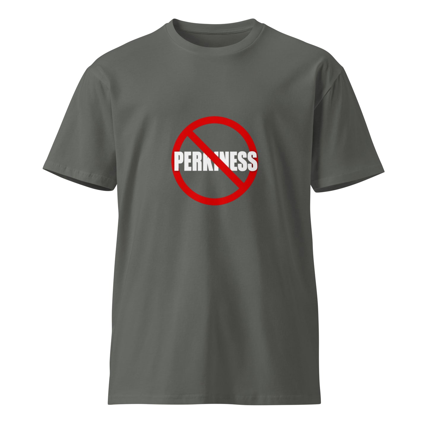 Charcoal unisex premium T-shirt from wayward.biz, front view showing soft fabric and classic fit.