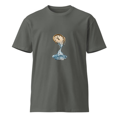Unisex charcoal premium T-shirt by Wayward.biz, front view showing classic fit and soft fabric.
