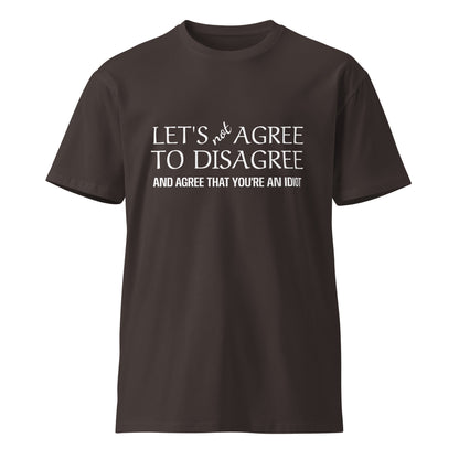 Unisex premium T-shirt by wayward.biz in coal color with a front graphic design, made for comfortable casual wear.