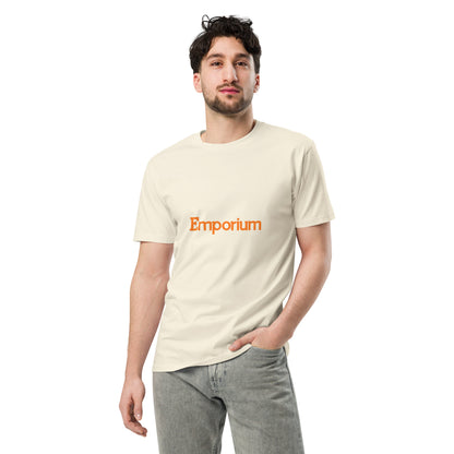 Wayward.biz unisex premium T-shirt in natural color, front view showing soft fabric and classic fit for casual wear.