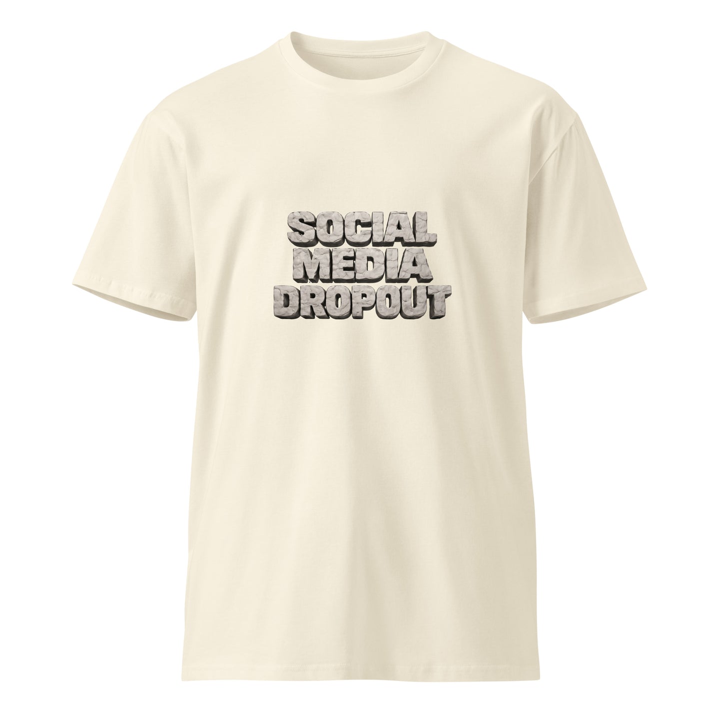Unisex premium T-shirt from wayward.biz with a natural front view, featuring a casual fit and soft fabric for comfortable wear.