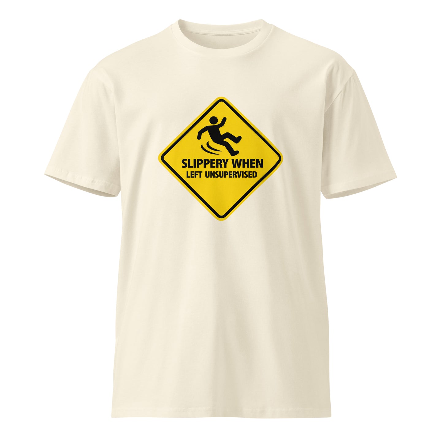 Unisex premium T-shirt from wayward.biz featuring a natural front design, casual style, and comfortable fit.