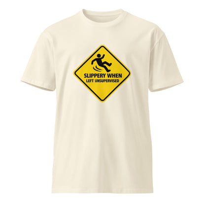 Unisex premium T-shirt from wayward.biz featuring a natural front design, casual style, and comfortable fit.