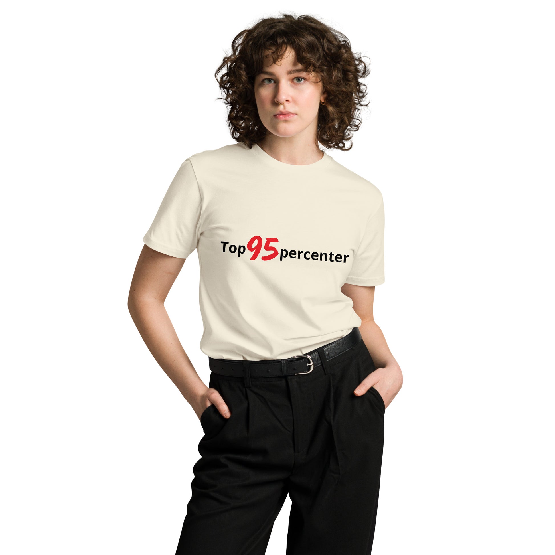 Unisex light-colored premium T-shirt from wayward.biz with natural front view, showcasing a comfortable, stylish fit.